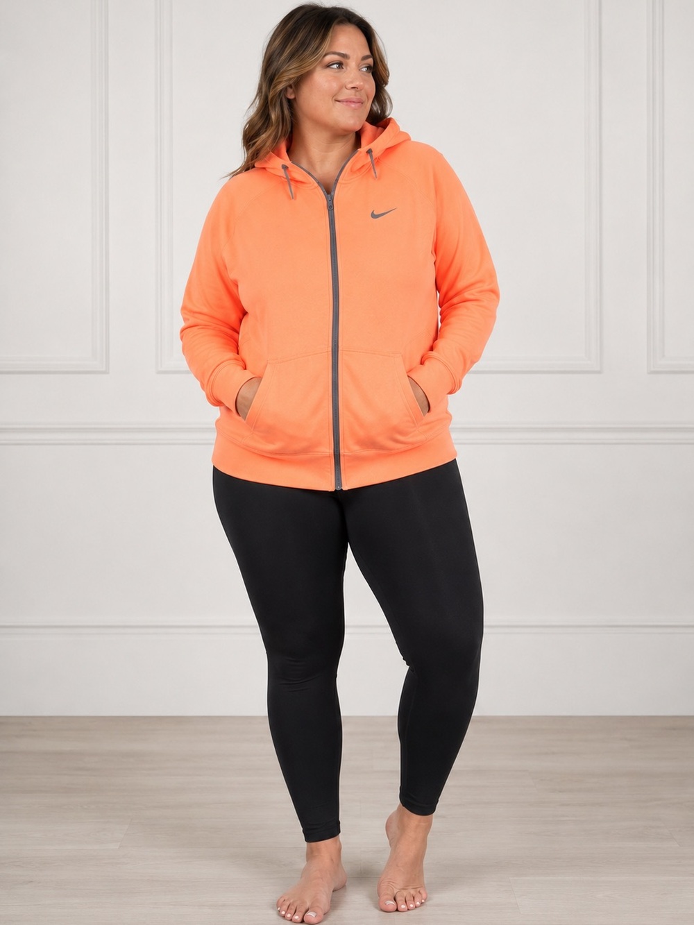 Nike Peach women’s med zip -Up Hoodie